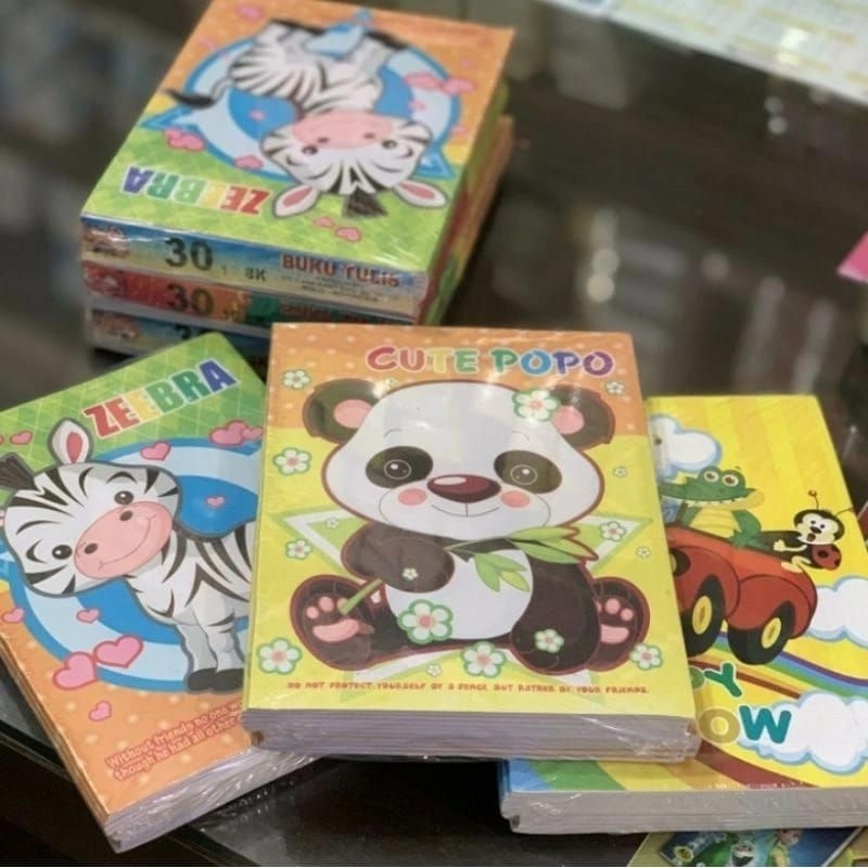 

1 Buah Buku Tulis Murah Isi 30 Lembar | 50 lembar | Motif Random ( Harga Per 1 Pcs Buku )