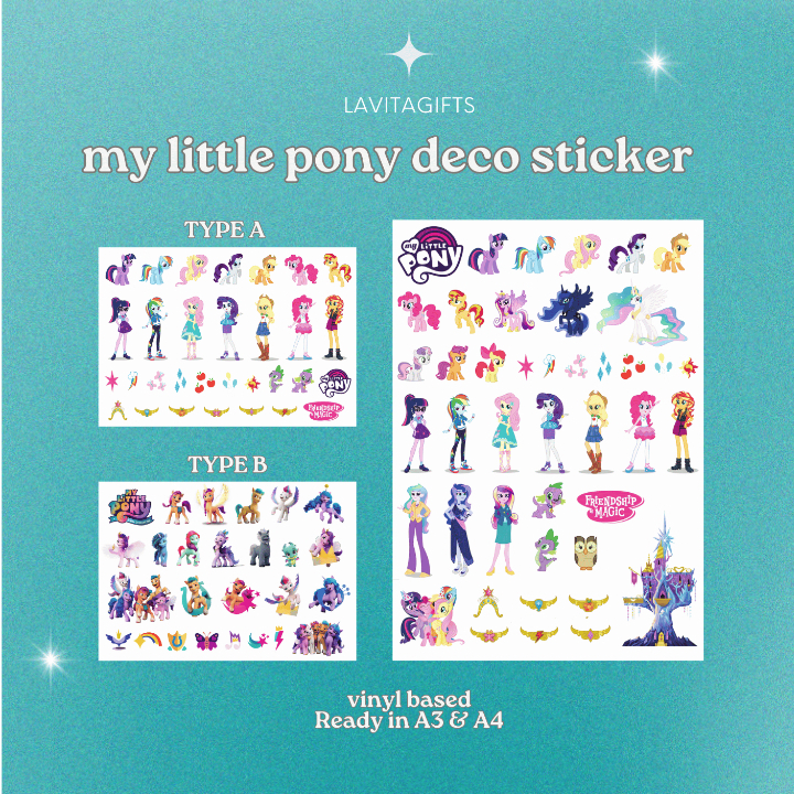 

Sticker My Little Pony Equastria Girls / Stiker anak kecil interaktif / Stiker dekorasi sekolah jurnal