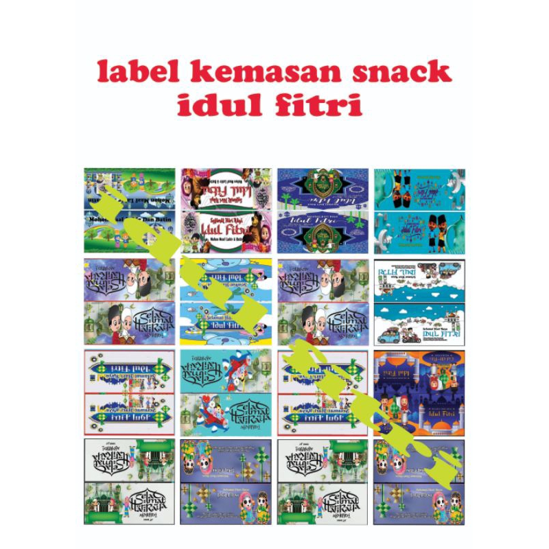 

label kemasan Snack idul Fitri