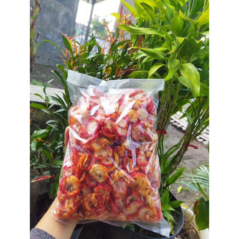 

kerupuk seblak pedas daun jeruk renyah gurih camilan harian