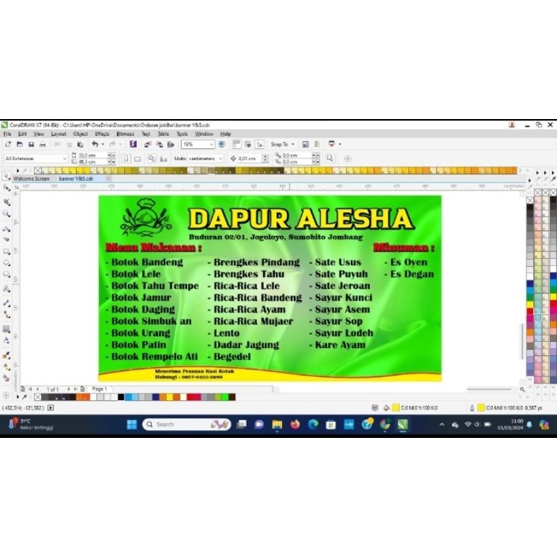 Banner 2x1 Design Custom Sesuai Request Customer