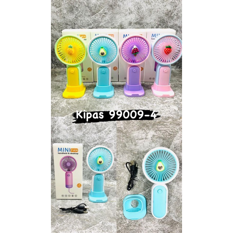 Fruity Portable Mini Fan Mini Kipas Lipat Fan Kipas Angin Portable Daya Penyimpanan Listrik Tangan G
