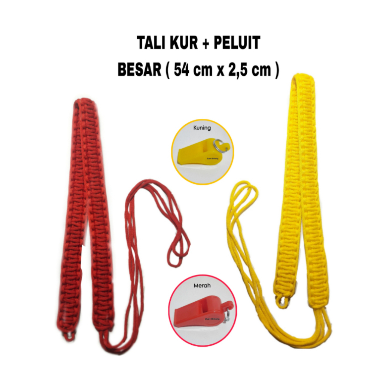 TALI KUR PRAMUKA DAN PELUIT UKURAN BESAR / TALI KUR  PRAMUKA