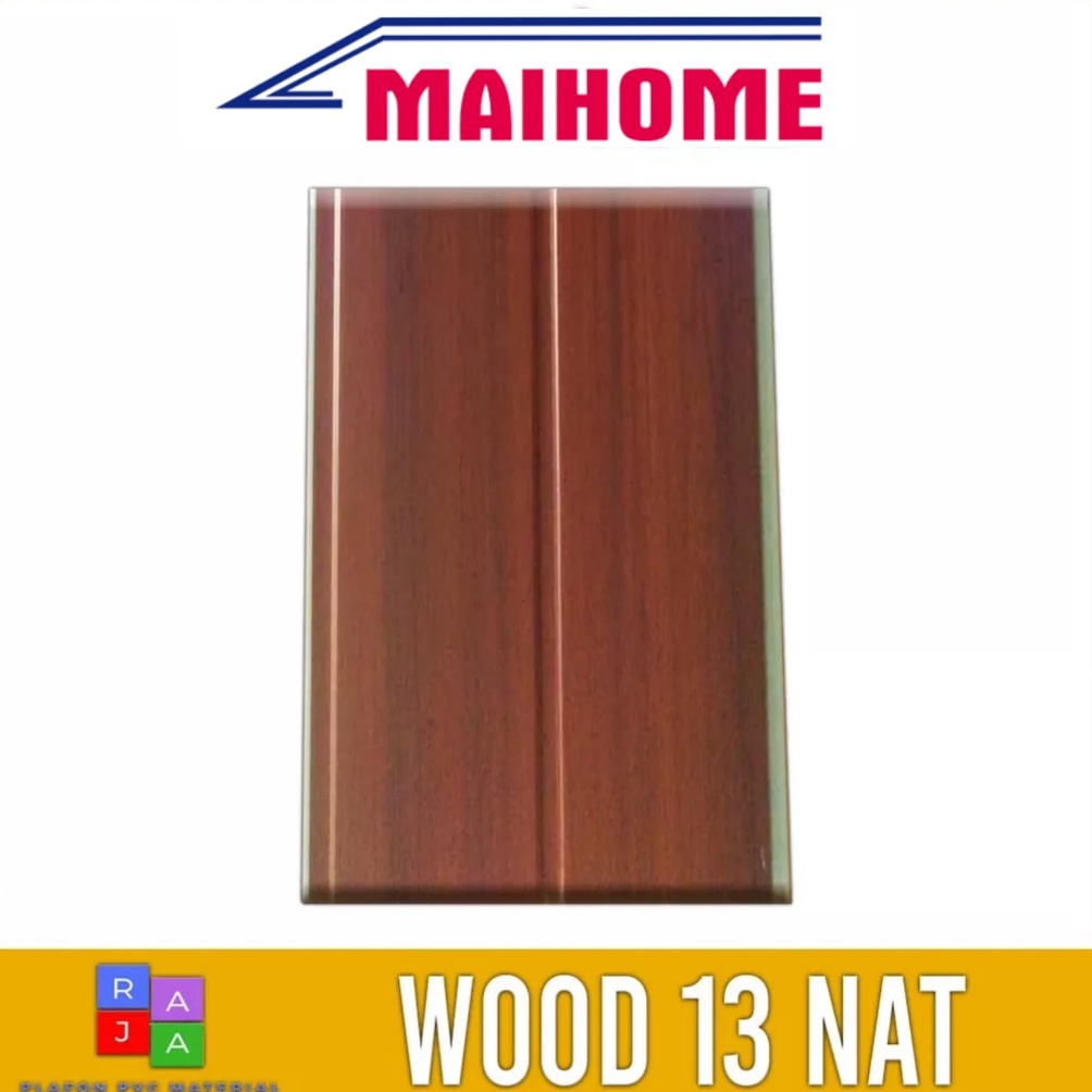 is Plafon PVC Plavon Rumah Kamar Merk Maihome Motif Kayu Wood 13 Nat Doff Ukuran 4cm x 2cm Plapon PVC 36