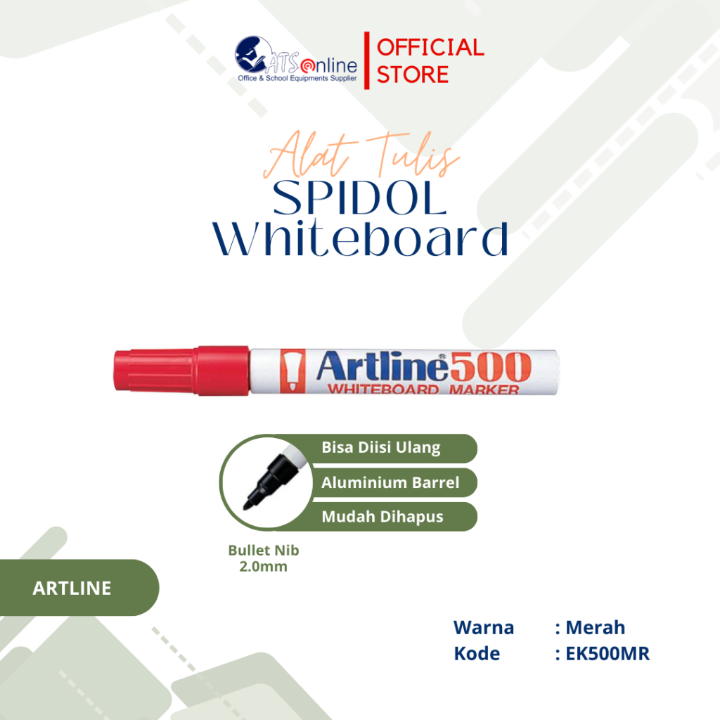 

ARTLINE Spidol Whiteboard Easily Erasable EK-500 2.0 mm