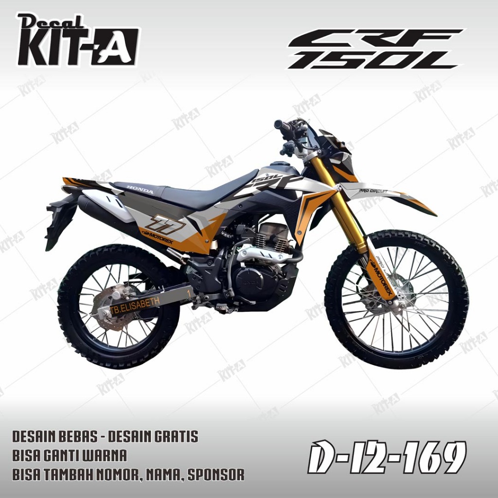 Decal CRF 150 L - Stiker Motor Crf 150 L D-I2-169