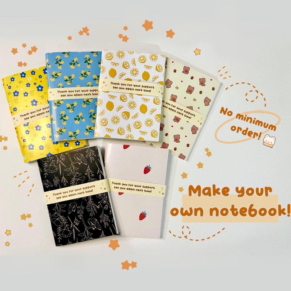

A6 Notebook custom murah line/ dotted/ grid / polos.