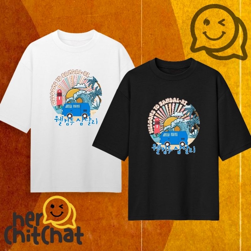 KAOS OVERSIZE PREMIUM Fanart K-Drama WELCOME TO SAMDAL-RI
