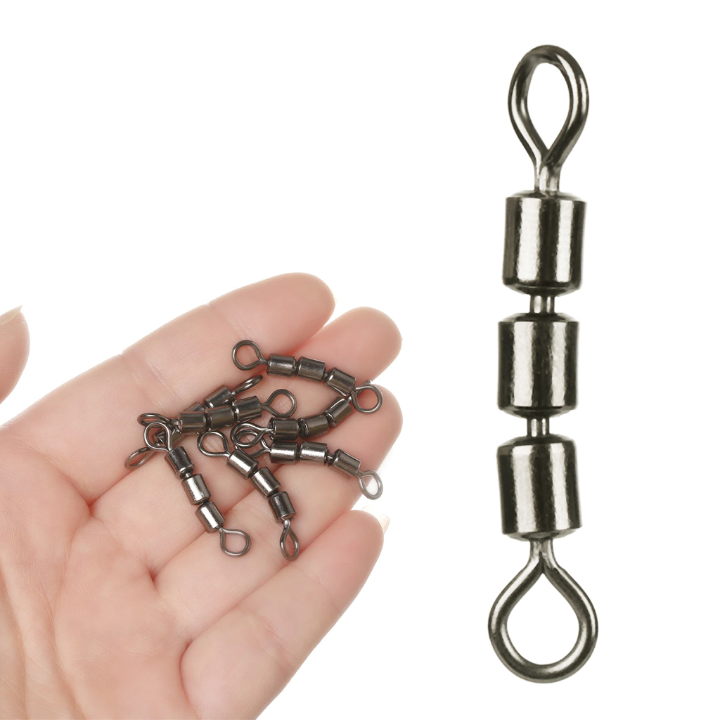 Triple Swivel Panjang Seri 3 untuk Mancing Pelindung Anti Gigi Tajam Umpan Pancing Casting Spoon