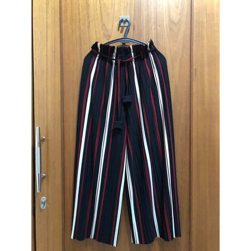 kulot pleats all size motif garis