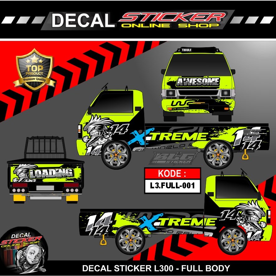 stiker MobiL PICK UP L300 DECAL print custom full body