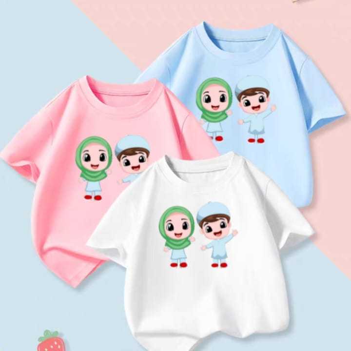 Kaos Lebaran Kembar Anak Cowok Cewek Baju Idul Fitri Anak Lakilaki Perempuan Atasan Ramahdan Cowo Ce