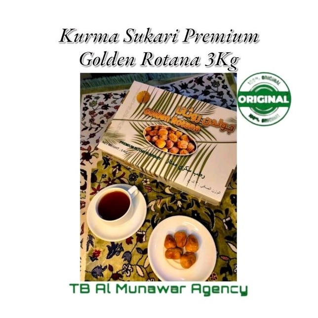 

Kurma Sukari Premium Golden Rotana 3Kg
