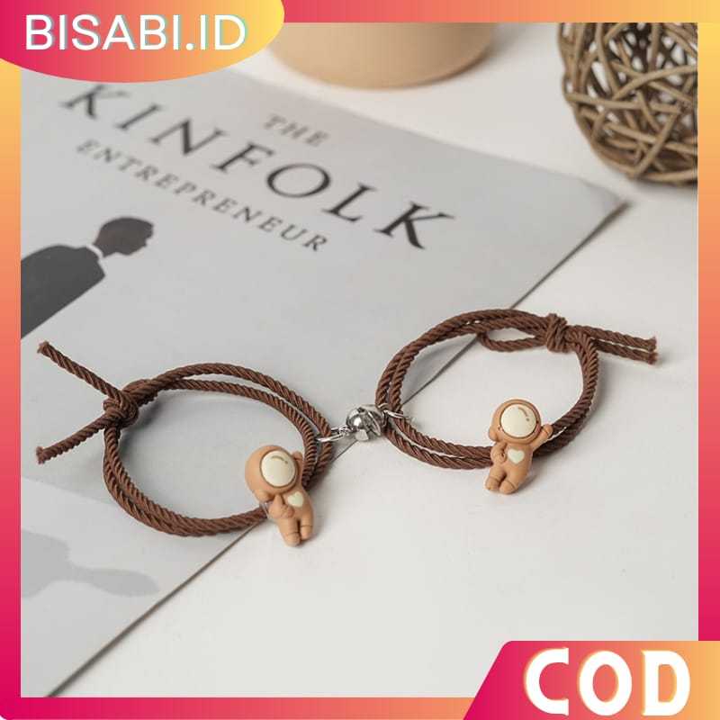COD 2 Pcs Gelang Couple Magnet Astronot Pasangan Sahabat Pacar Pria & Wanita Bestie