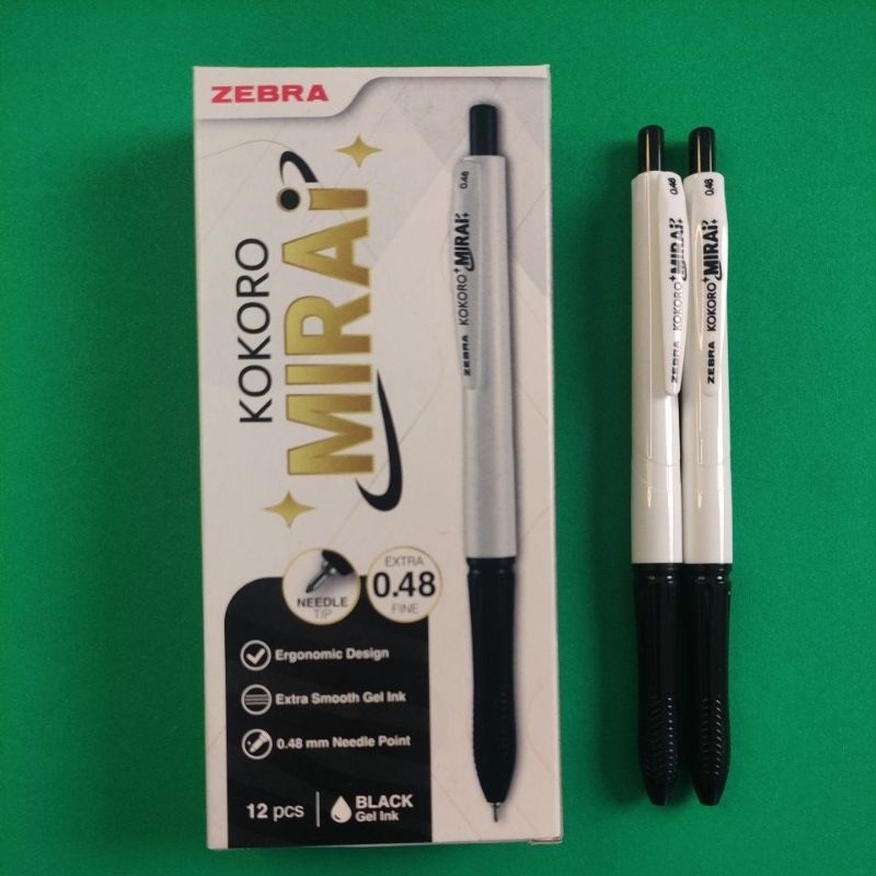

Pulpen Gell pen Zebra Kokoro Mirai Black 0.48 Per Pcs