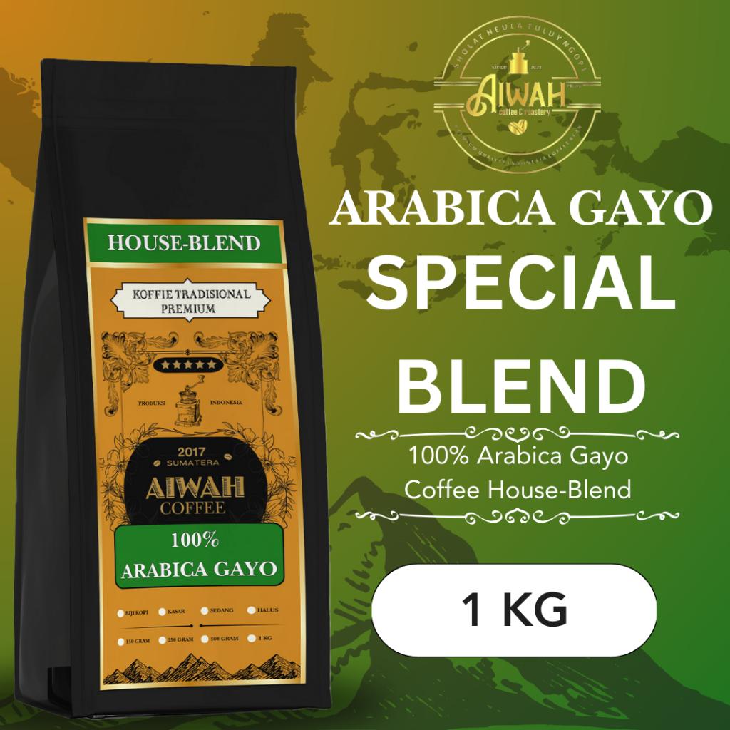 

Biji Kopi Bubuk Special Blend 100% Arabika Gayo Aiwah 1 Kg