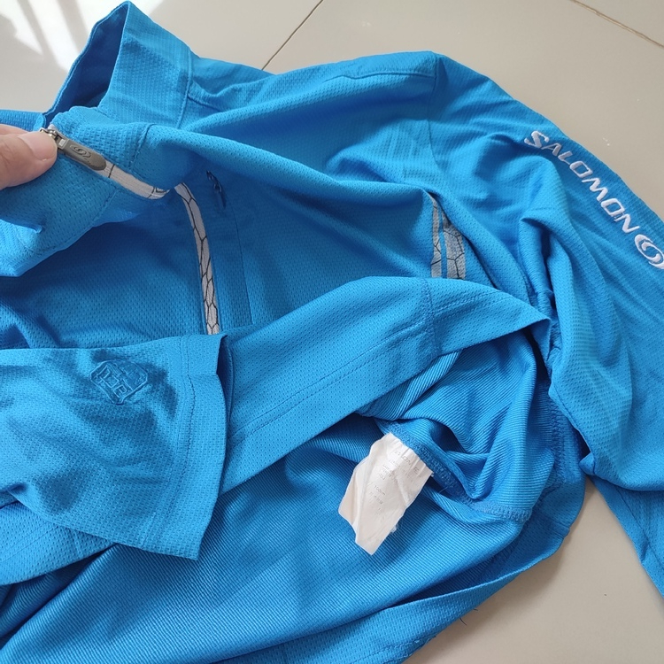 Baselayer Salomon Bahan Quickdry Size L - Pakaian Sepeda Olahraga Pendaki Pria Wanita - Outdoor Seco