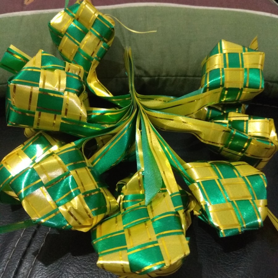 

READY STOK] ketupat pita mini hiasan idul fitri 4 cm