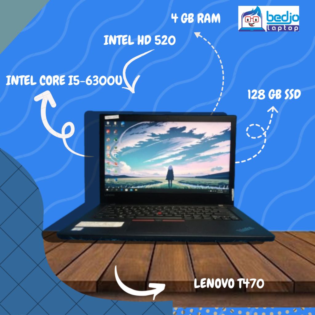TERLARIS, Lenovo T470, Core I5-6300U, Laptop Lenovo, Laptop Lenovo T470, Laptop Lenovo Second, Lapto