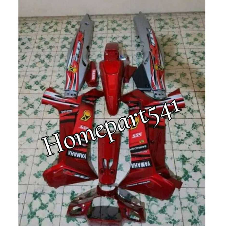 FULL SET BODY HALUS YAMAHA FIZ R FIZR PETRONAS WARNA MERAH SILVER