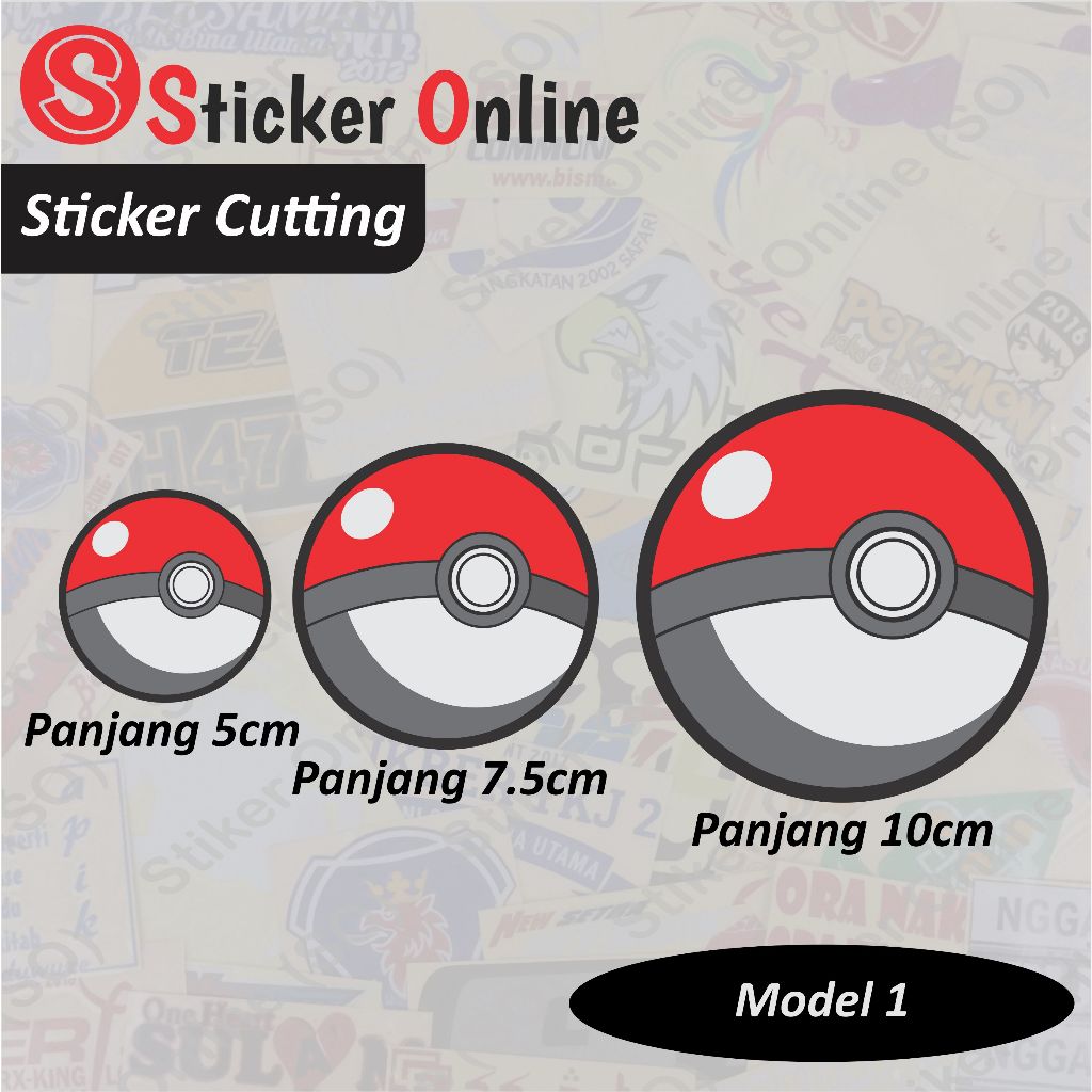 

Sticker Pokemon Poke Ball | Sticker Cutting Logo Pokemon Poke Ball Motor Mobil