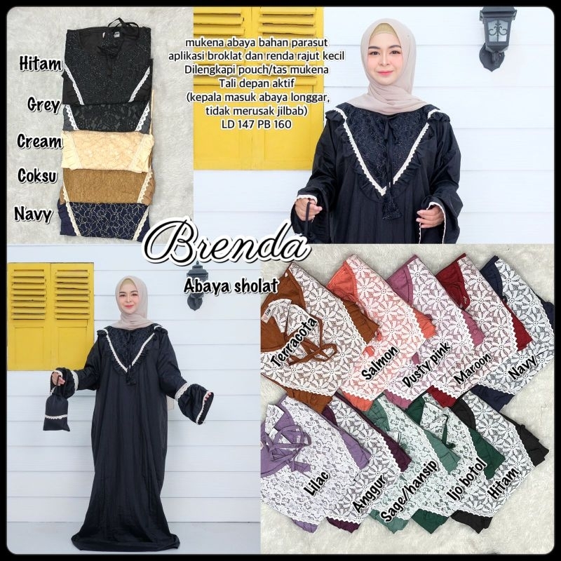 (ready) model baru mukena abaya broklat rukuh travelling sholat parasit brokat