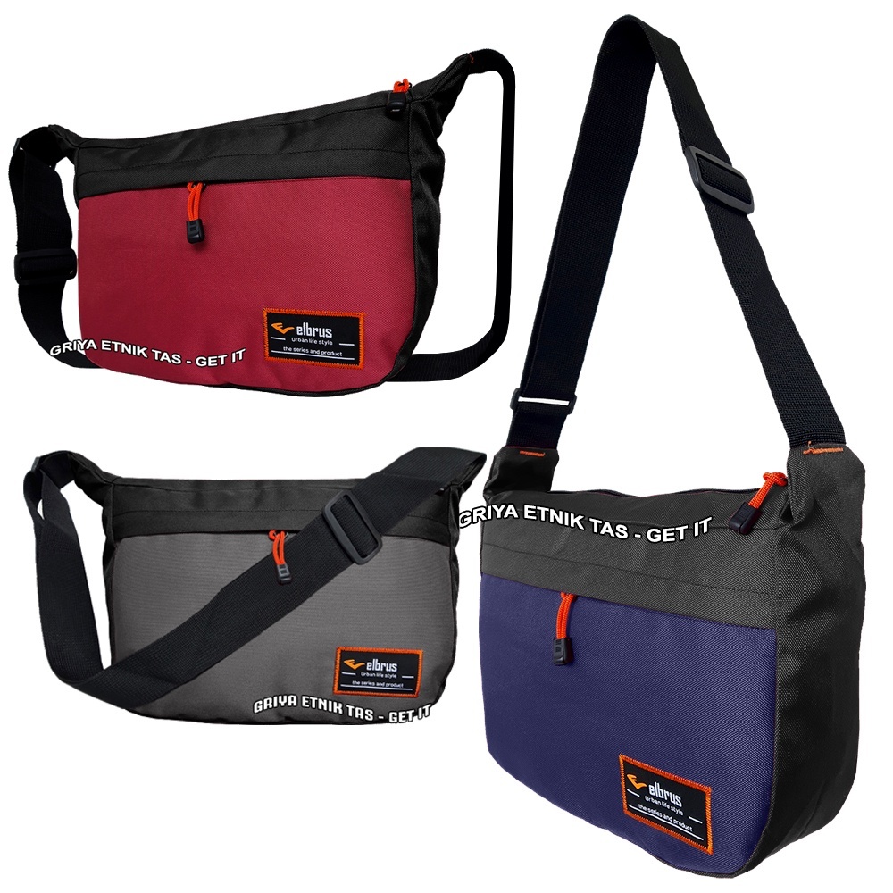 Tas Selempang Pria Sekolah Distro Tas Slempang Laki Murah Elbrus 2 Warna Tas Soren Perahu Cowo Terba