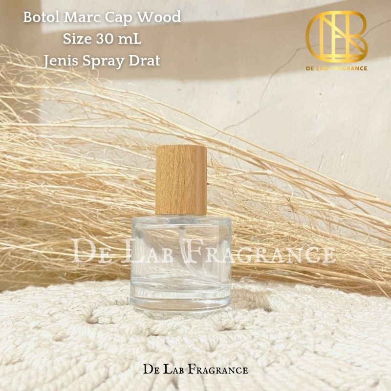 botol parfum marc 30 ml tutup kayu drat/botol parfum isi ulang 30 ml/botol parfum elegant/botol parf