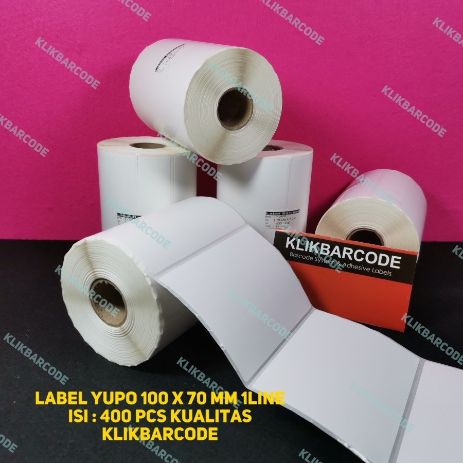 

LABEL BARCODE YUPO 10 X 7 CM - 100 X 70 MM ANTI AIR ANTI SOBEK - 400pcs