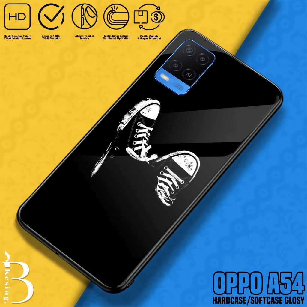 Case Oppo A54 - Casing Oppo A54 Motif BLCK Terbaru - Silikon Hp OPPO A54 - 2D Hardcase Glosy - Kesin