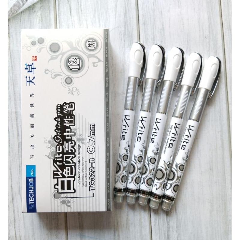 

(12 PC ) BULPOIN GEL TECHJOB TG-322B 0.7 MM HITAM