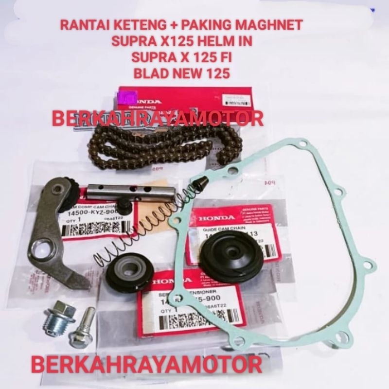 PAKET KETENG PLUS PAKING MAGHNET KYZ RANTAI KETENG SULING TENSIONER PLAT ROOL KETENG BAUT SULING SUP