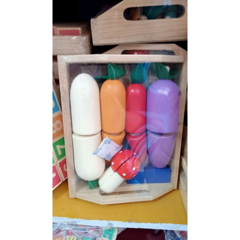 Mainan Buah Potong Sayur Potong Kayu