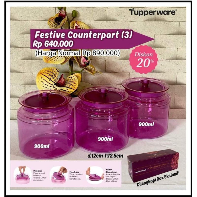 counterpart(3) ungu tupperware