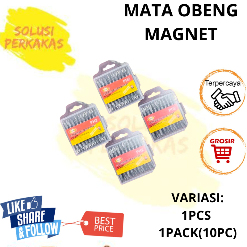 Mata Obeng Magnet 1 PCS / Mata Obeng Angin Magnet