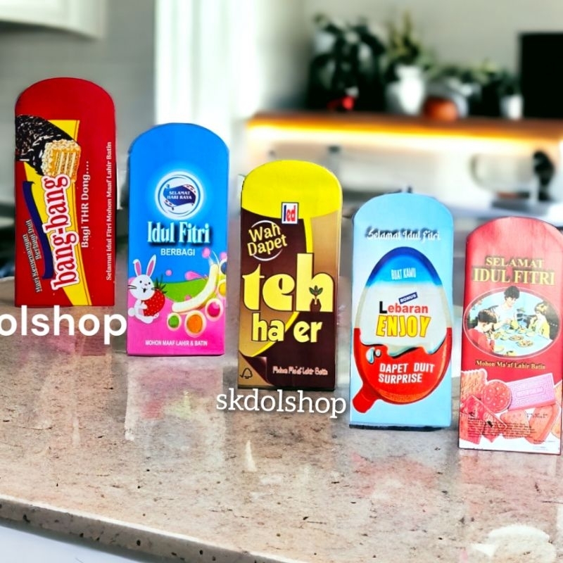 

amplop lebaran ampau lebaran snack HK uk besar isi 100 lembar mixx 10 gambar