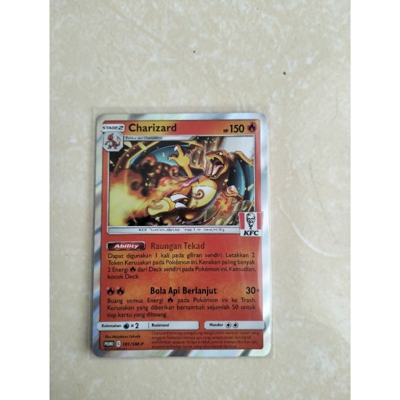 kartu pokemon promo kfc charizard dan Pikachu