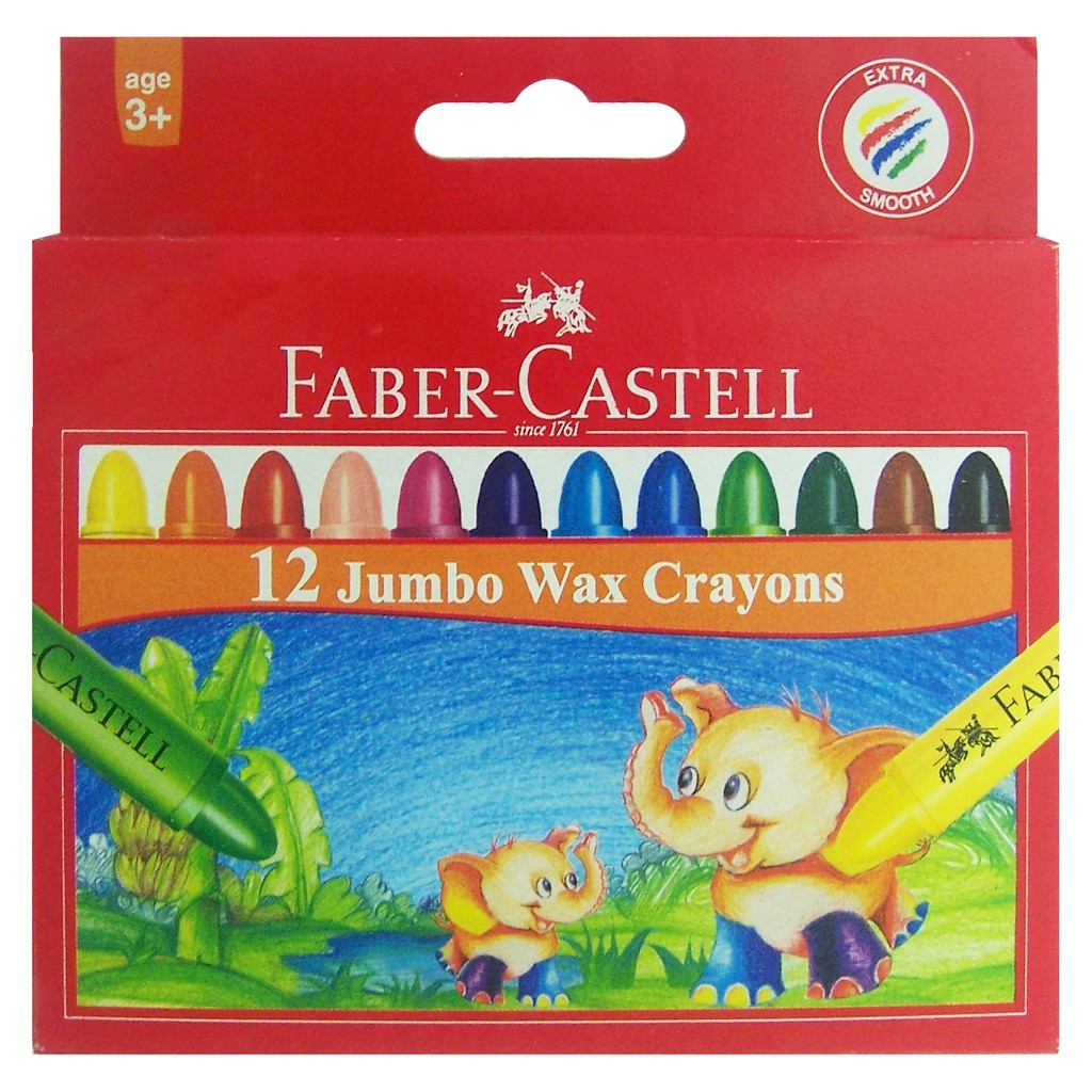 

crayon Fabercastell Wax Crayon Jumbo 90 mm 12 warna #120040