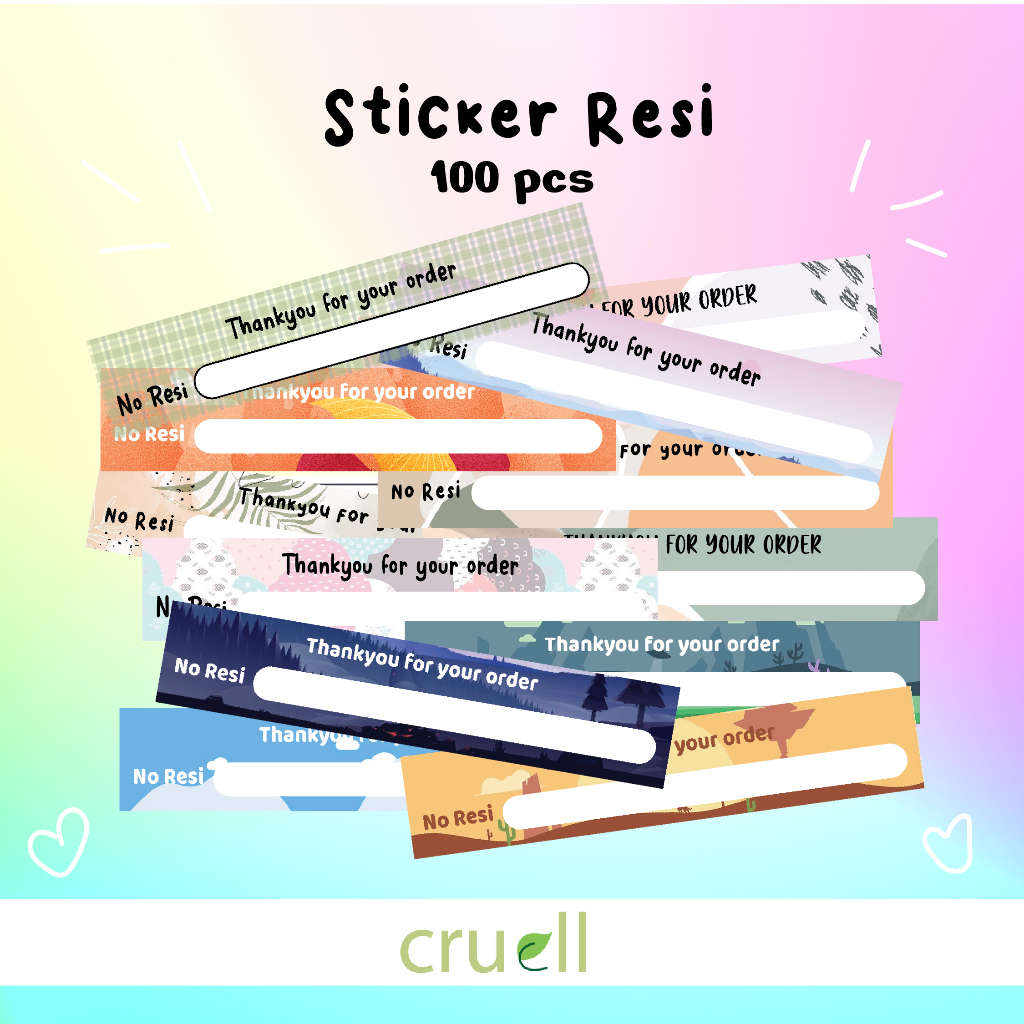 

[100 PCS] Sticker Resi Pengiriman Shopee | Label Pengriman 1