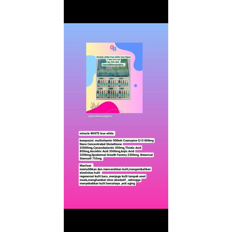 miracle white true white (MW hijau)