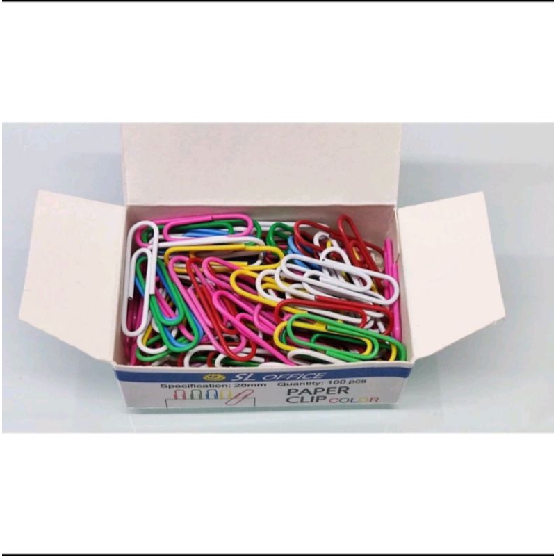 

1 Pak Paper Clip/Klip Penjepit Kertas Warna SMILE 28mm