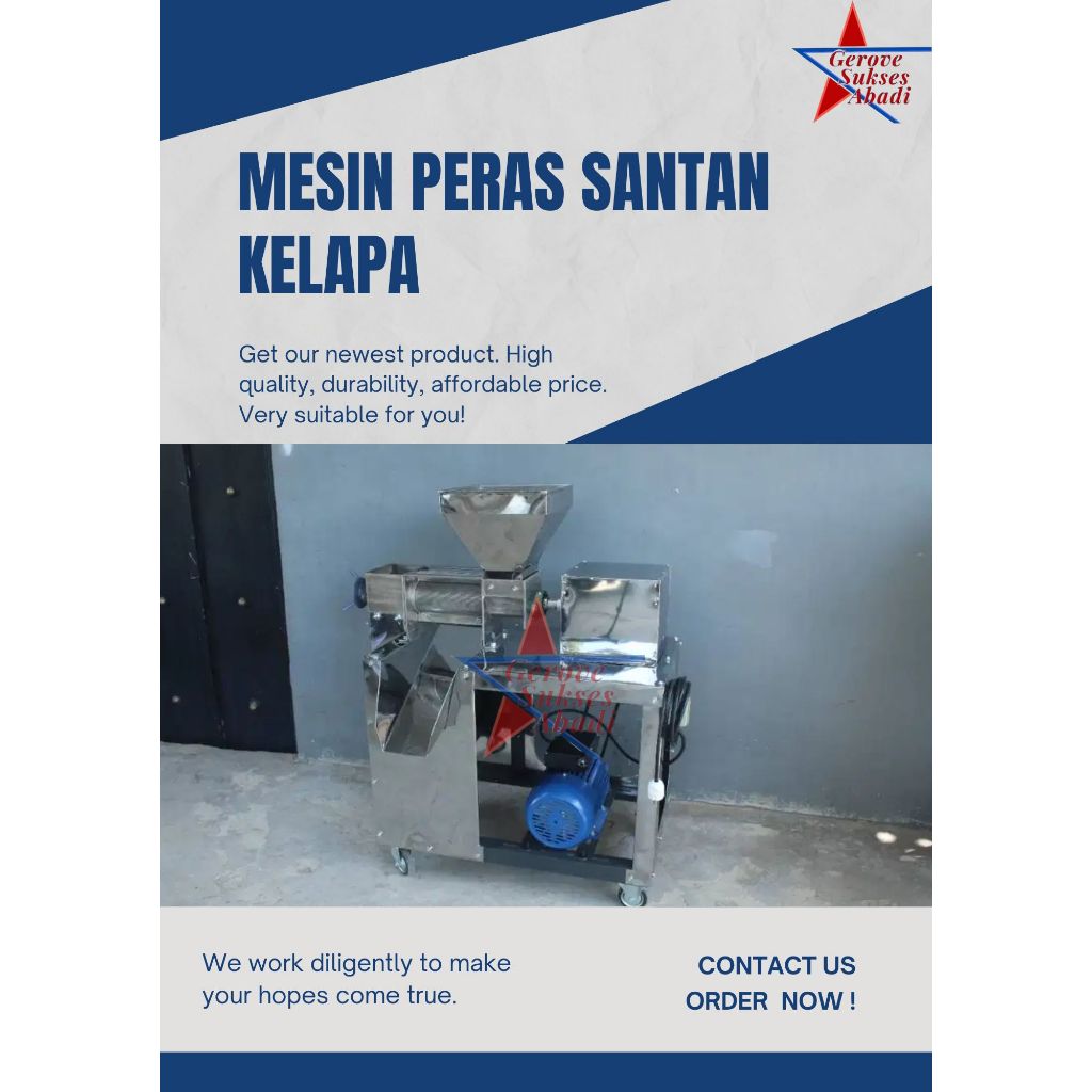 Mesin Peras Santan - Pemeras Santan - Peras Kelapa