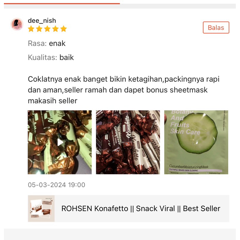 

RB ROHSEN Konafetto Snack Viral Best Seller