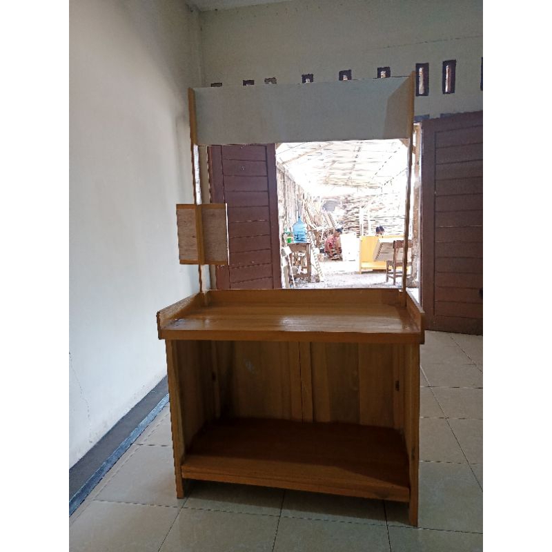 Booth Portable Kayu 80cm full kayu