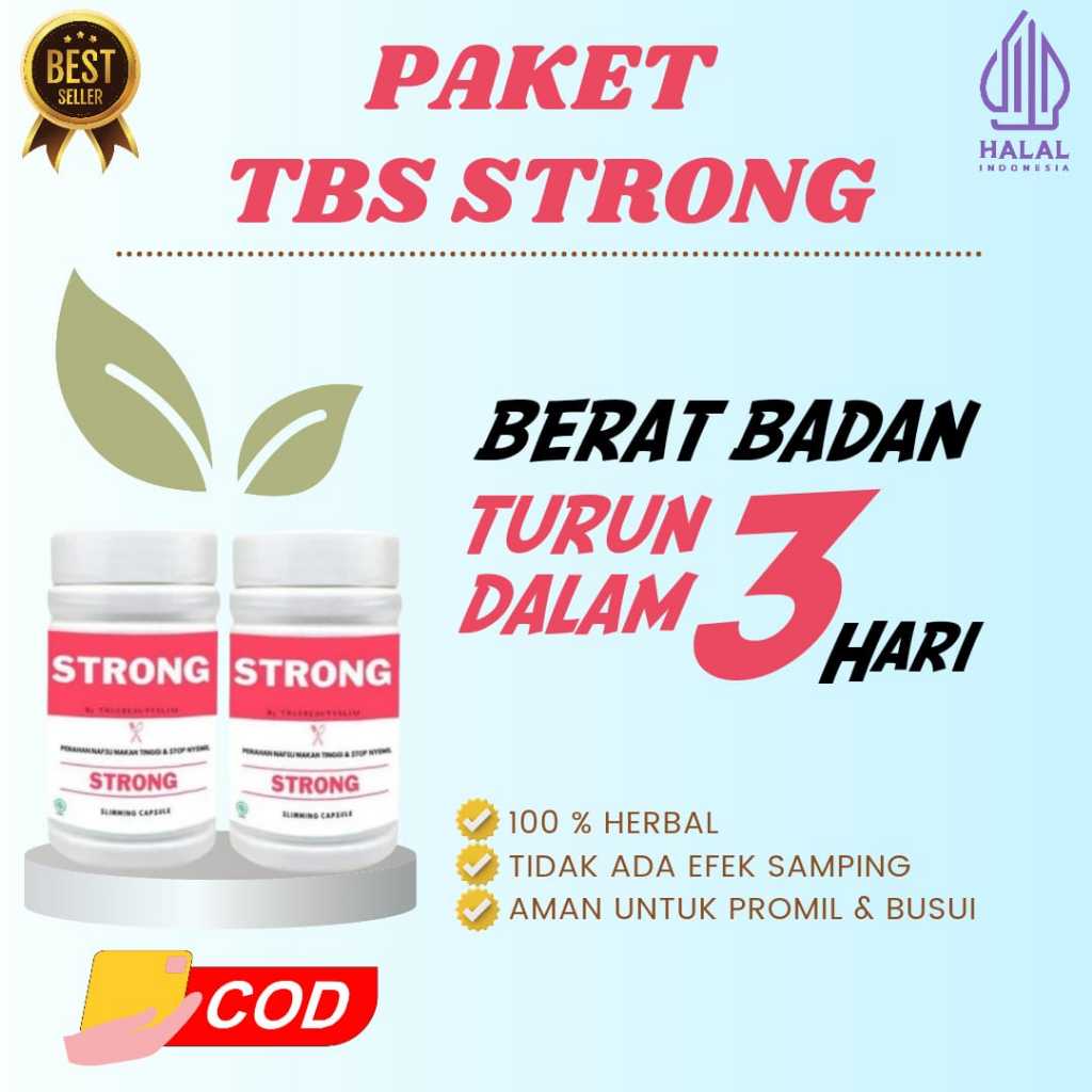 Slimming Capsule Herbal STRONG - Pelangsing Herbal Dan Obat Diet Ampuh TBS STRONG by TrueBeautySlim