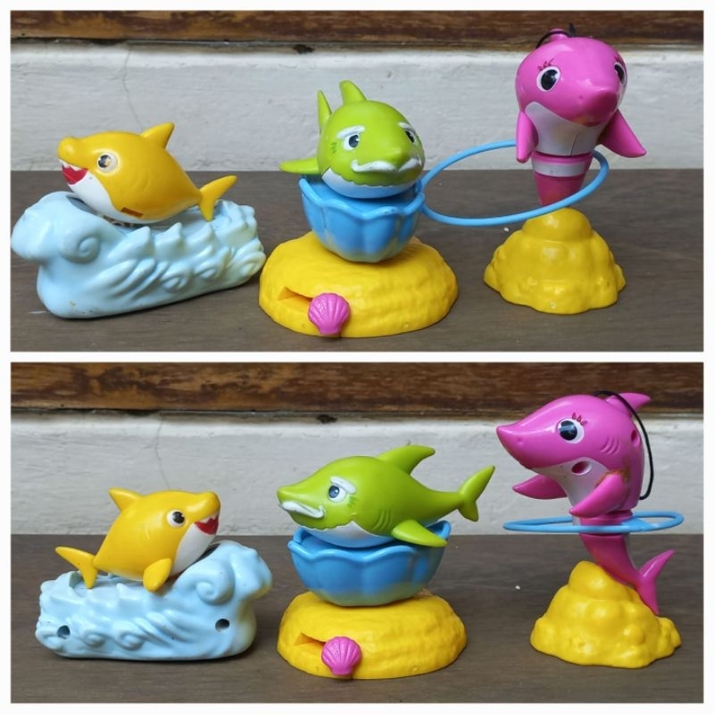 Baby shark figure set dpt 3pc Happy meal original McD