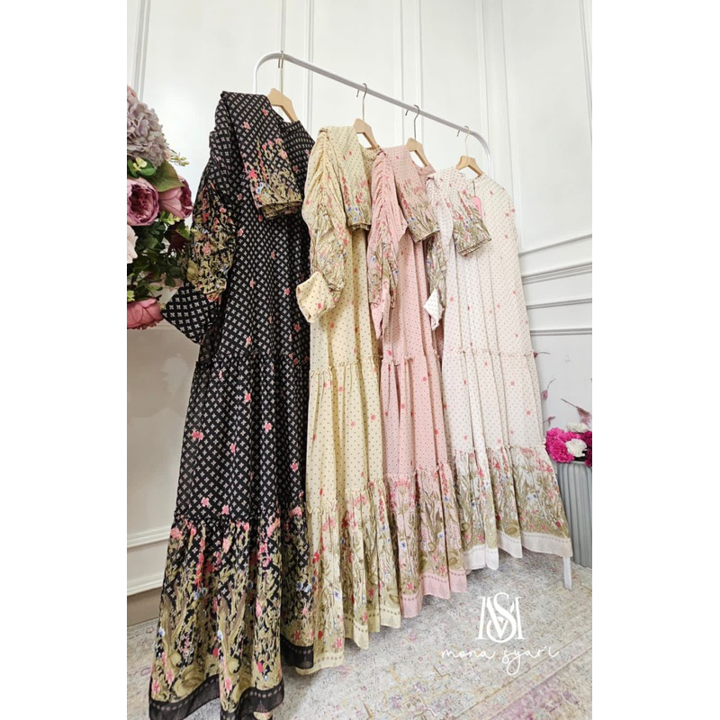 SB Khansa Dress set Kerudung Original by Mona Syar'i / New Collection by M E