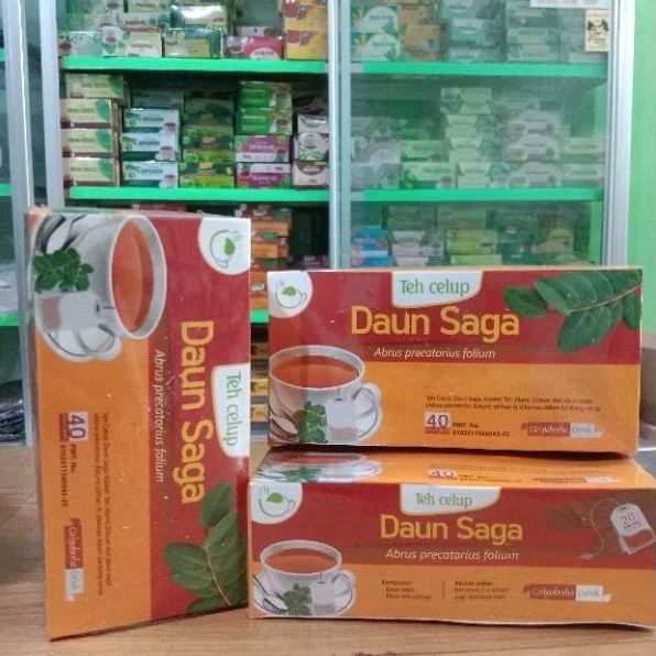 

TEH DAUN SAGA ORIGINAL HERBAL AMPUH OBAT BATUK SARIAWAN ISI 20