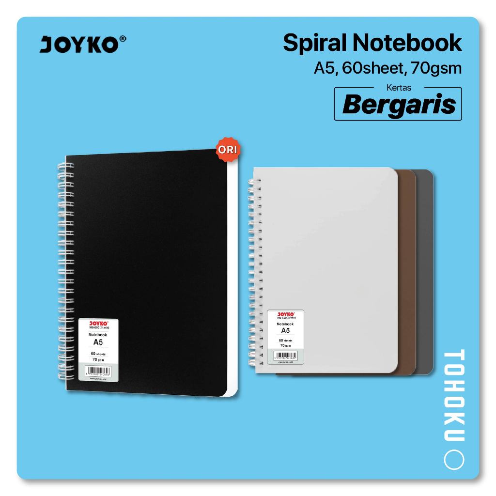 

Ruled Notebook Agenda Buku Spiral Catatan Bergaris Joyko NB-690