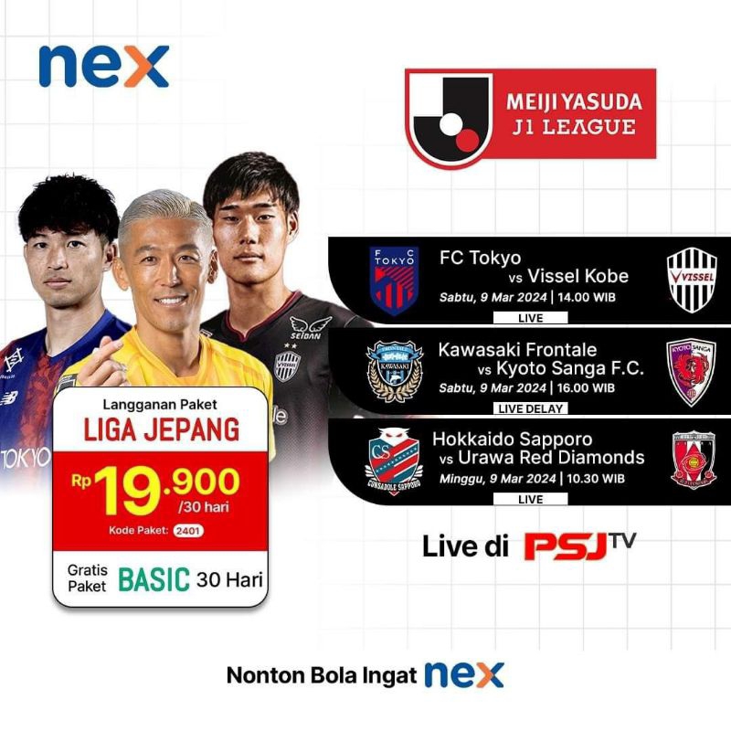 Nex Parabola Paket Liga Jepang 30 Hari